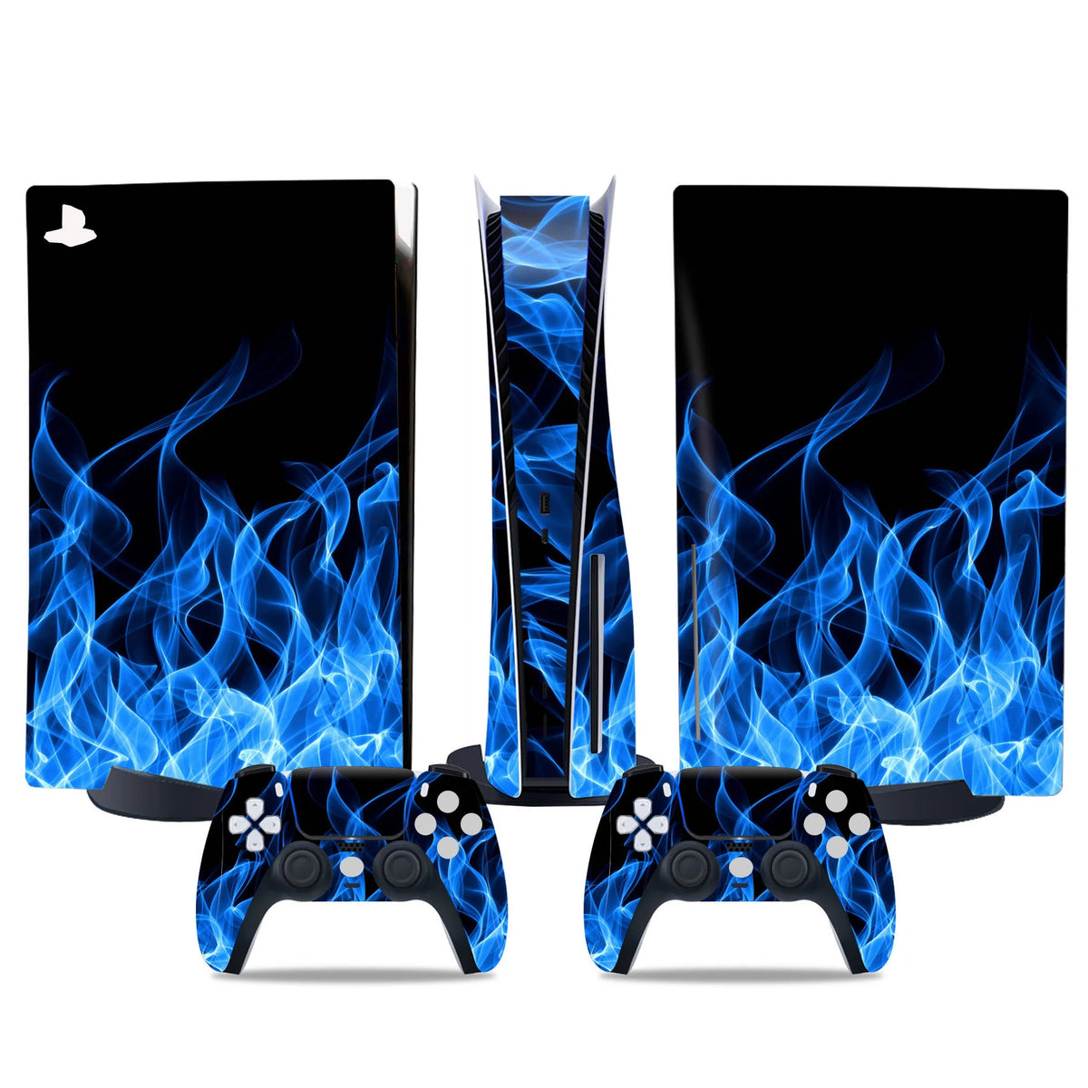 Pegatina para consola PS5 con disco y 2 mandos, vinilo adhesivo decorativo para la cubierta de la consola