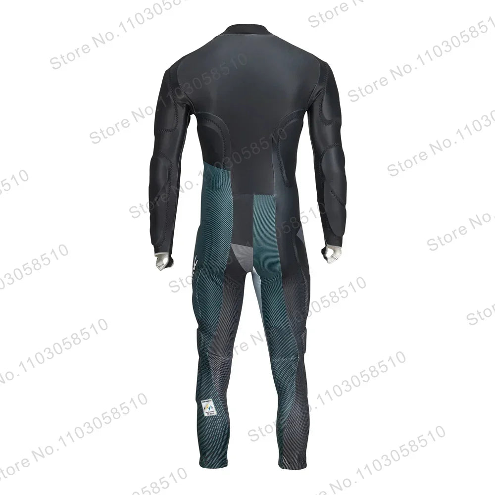Monos con brida de invierno para hombre, trajes de esquí de una pieza, traje de carrera de esquí PERFORMANCE, mono de Snowboard deportivo sin relleno