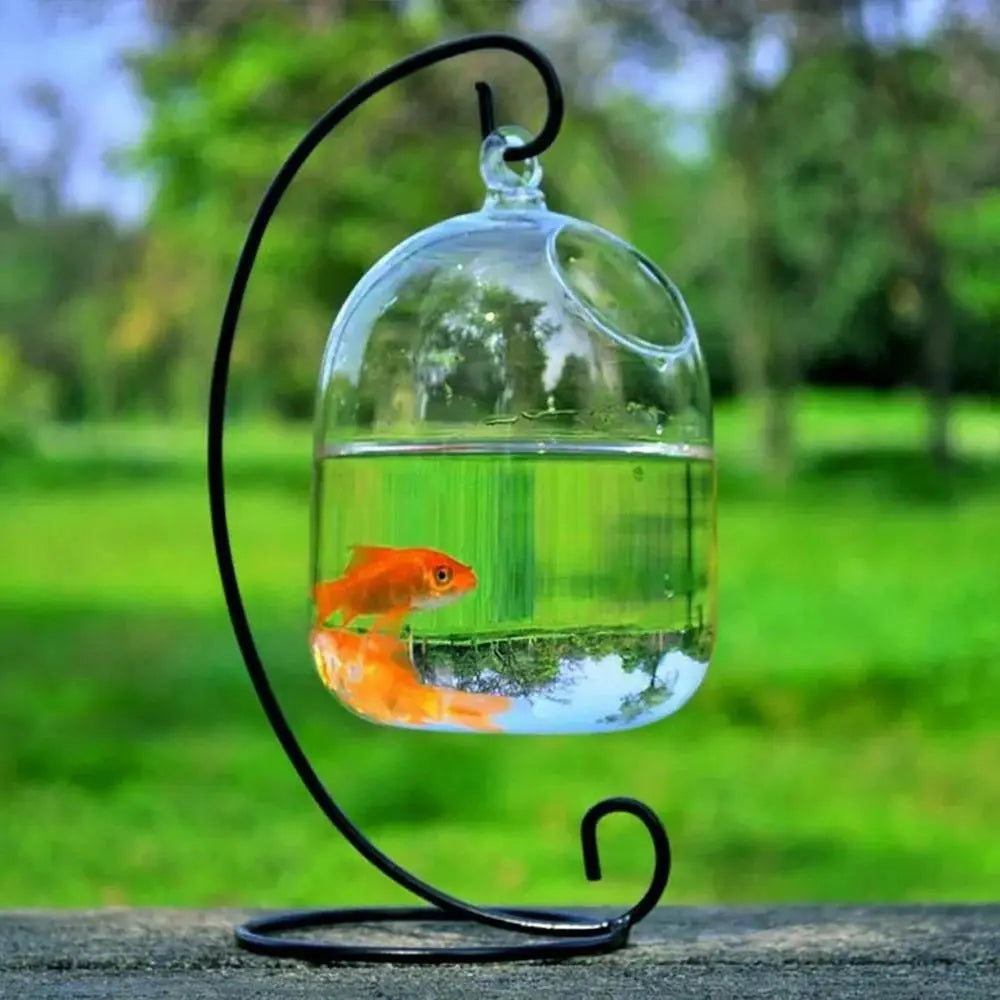 Jarrón hidropónico para colgar en la pared, decoración del hogar, decoración de acuario, pecera de cristal colgante, jarrón, adorno, pecera, pecera
