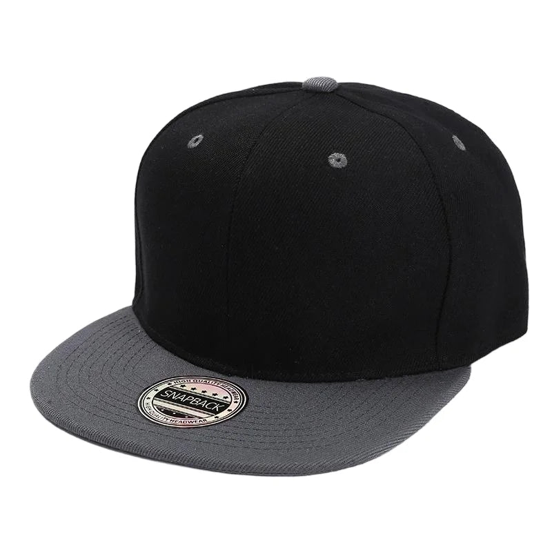 Gorra de béisbol de estilo hip-hop para hombre, tendencia coreana, moda urbana, versátil, color negro, para actividades al aire libre, baile urbano, de ala plana.