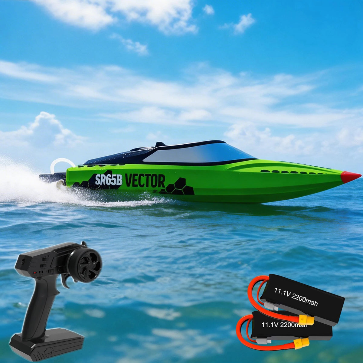 SR65B SR70 SR80 SR90 RTR 35.43" Pulgadas 90CM Lancha Teledirigida de Carreras Atomic Vector, sin Escobillas, Piezas de Aleación, 80 km/h para Adultos