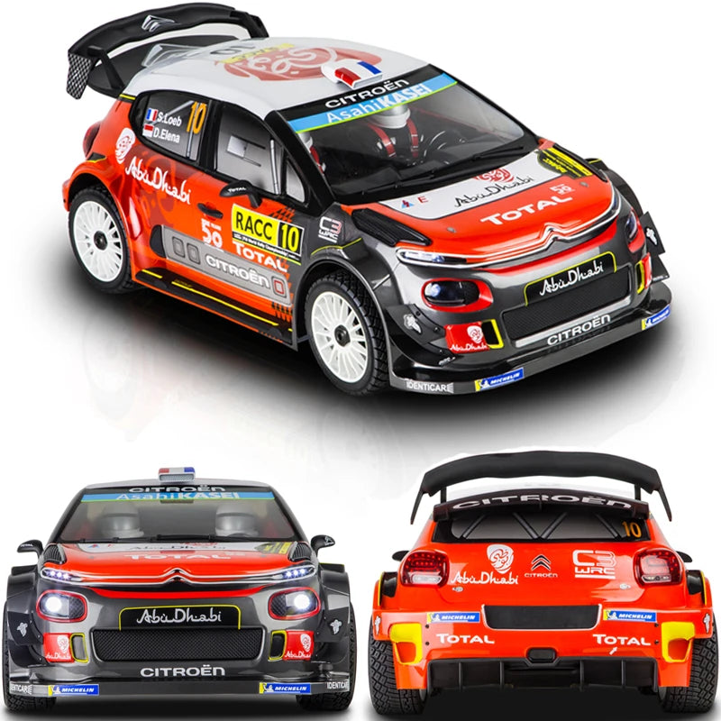 Km WRC C3 Thor-coche de Rally de simulación, Citroen con juego de luces, control remoto, modelo eléctrico, vehículo todoterreno, nuevo