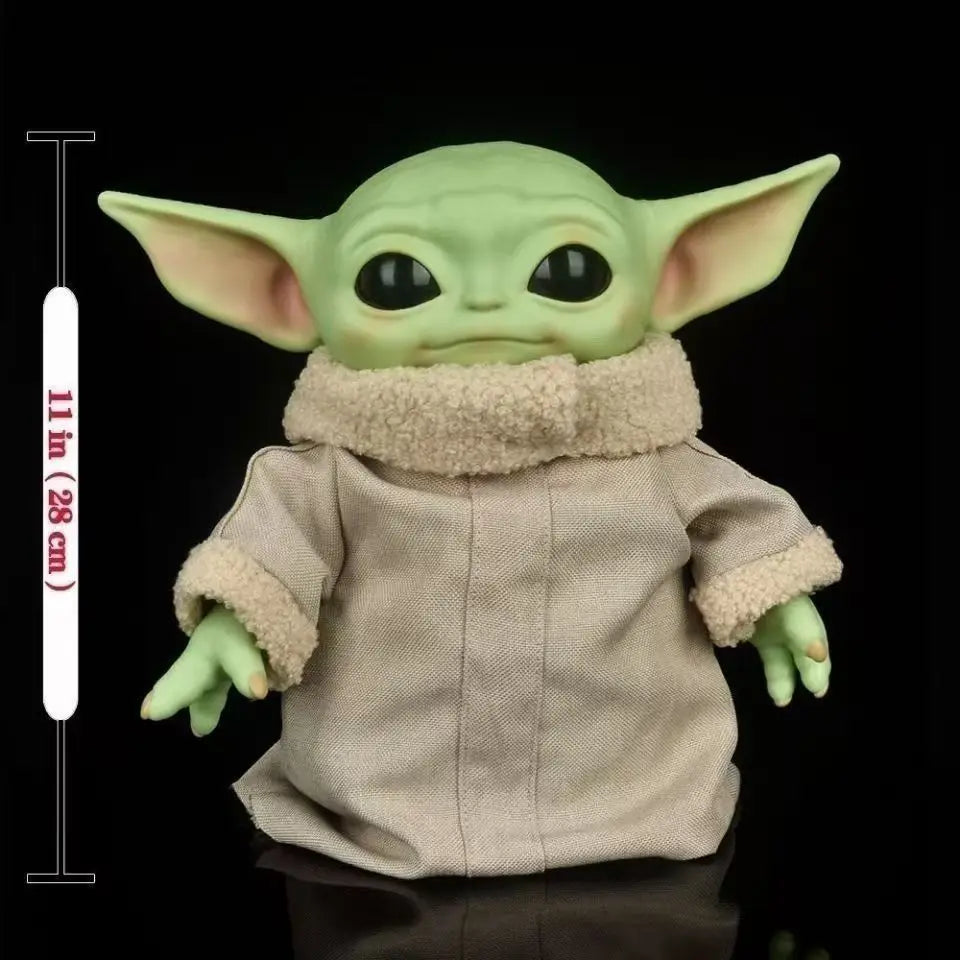 Figura de acción de Star Wars Yoda Baby Grogu de 28 cm, modelo adorable en stock, regalo de cumpleaños para niños, muñeco coleccionable de The Mandalorian, adorno.