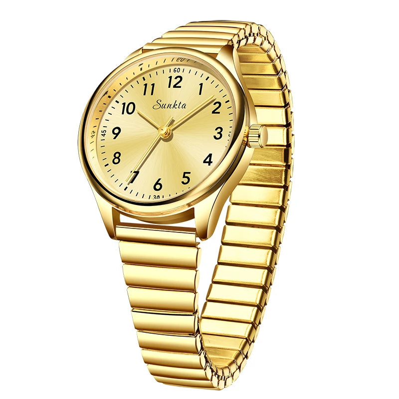Reloj de cuarzo LIGE para mujer, diseño simple en blanco y negro, correa de piel casual, resistente al agua, pulsera elegante para regalo