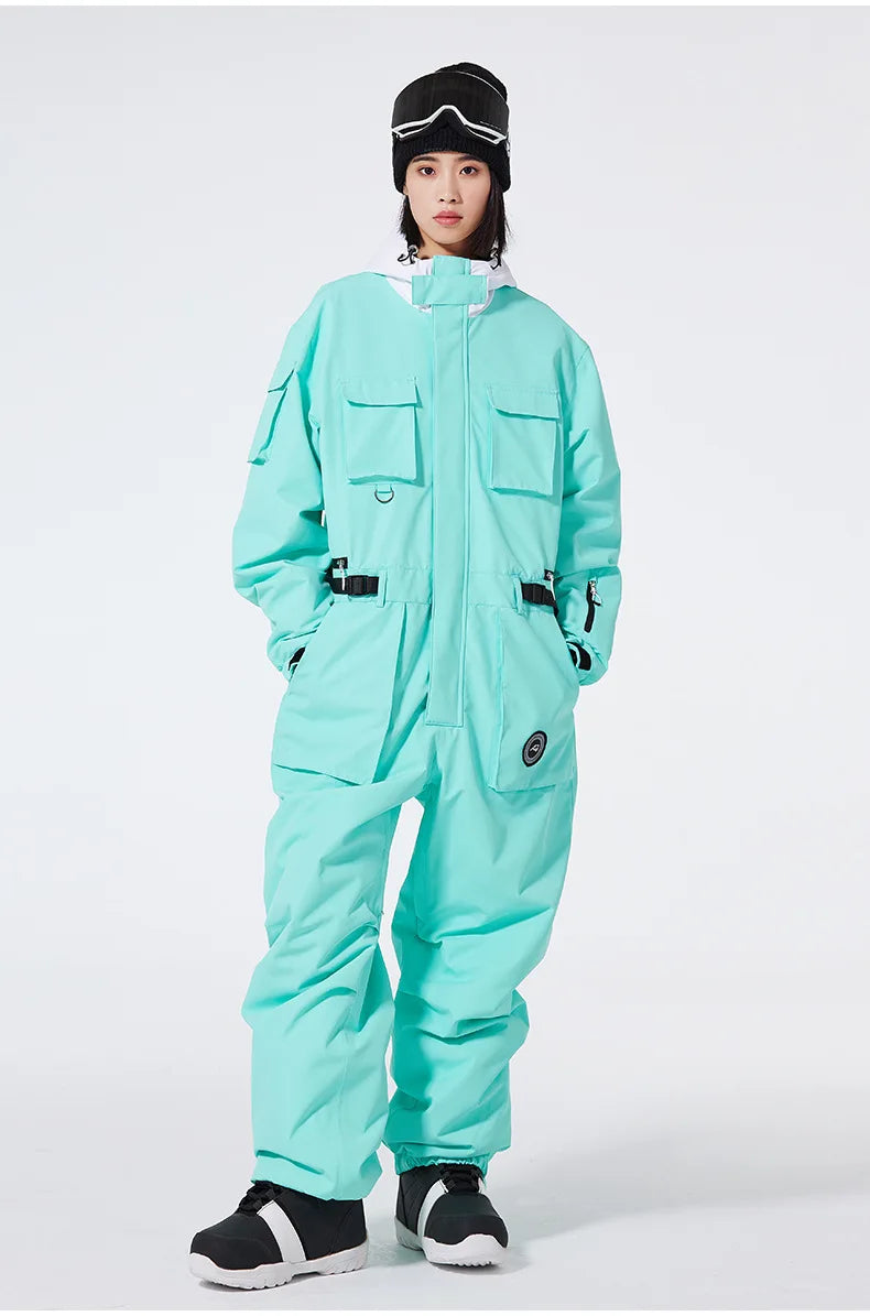Mono de esquí unisex de alta calidad para invierno, traje de una sola pieza, resistente al viento, impermeable y cálido, para hombres y mujeres, ideal para actividades al aire libre en la nieve.