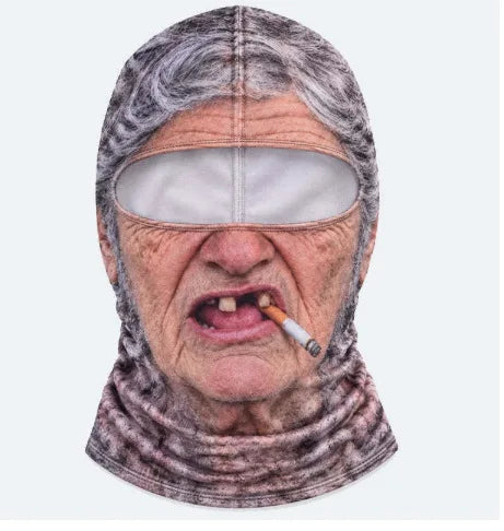 Máscara de Esquí Divertida 2027, Pasamontañas con Estampado 3D para Hombre, Cubre Rostro de Invierno
