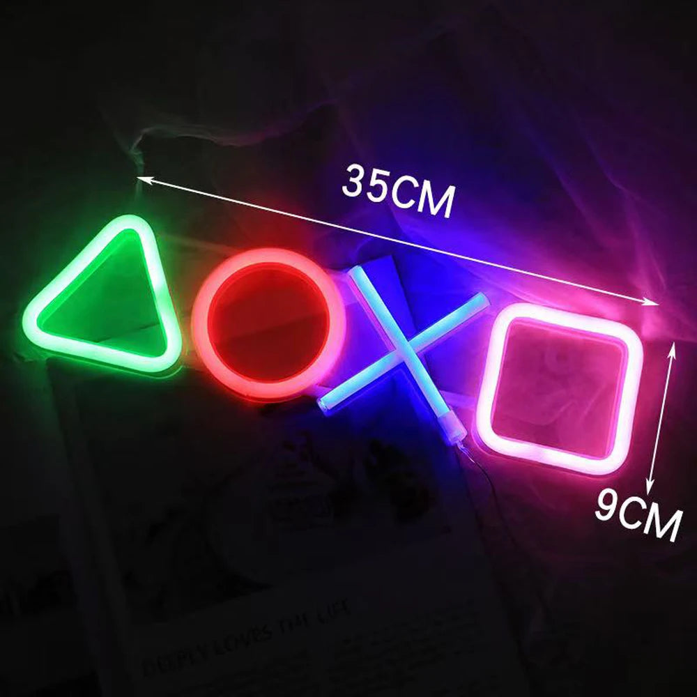 1pc Bedroom Game Neon Sign, Game Room Icon Light, Gaming Neon Light, USB Powered LED Sign for Room, Kids, Bar Party Wall Decor