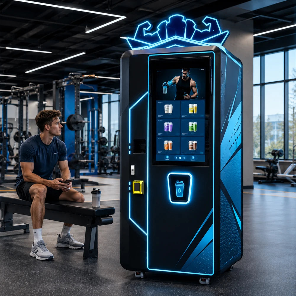 Máquina Expendedora de Proteína en Polvo, Pantalla Táctil Inteligente, Personalizable, Automática, Bebidas de Proteína Pura Instantáneas para Gimnasios Comerciales