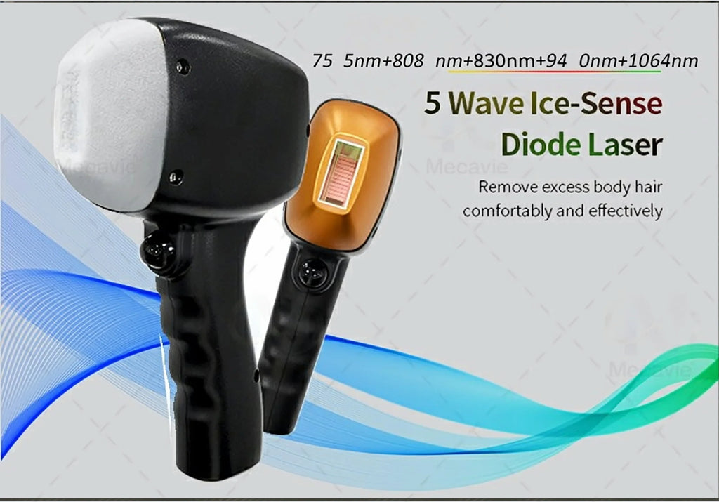 Máquina Profesional de Depilación Láser de Diodo de Titanio, Portátil, 808 830 755 940 1064, Dispositivo de 5 Ondas para Depilación Permanente