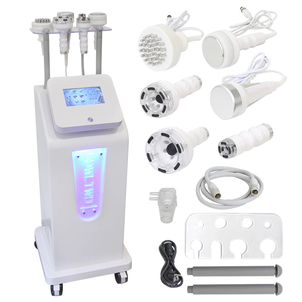 Dispositivo de belleza de cavitación 120K, calentamiento 5D RF, moldeador del cuerpo, desbloqueo, activación de meridianos, equipo de fisioterapia, masaje al vacío