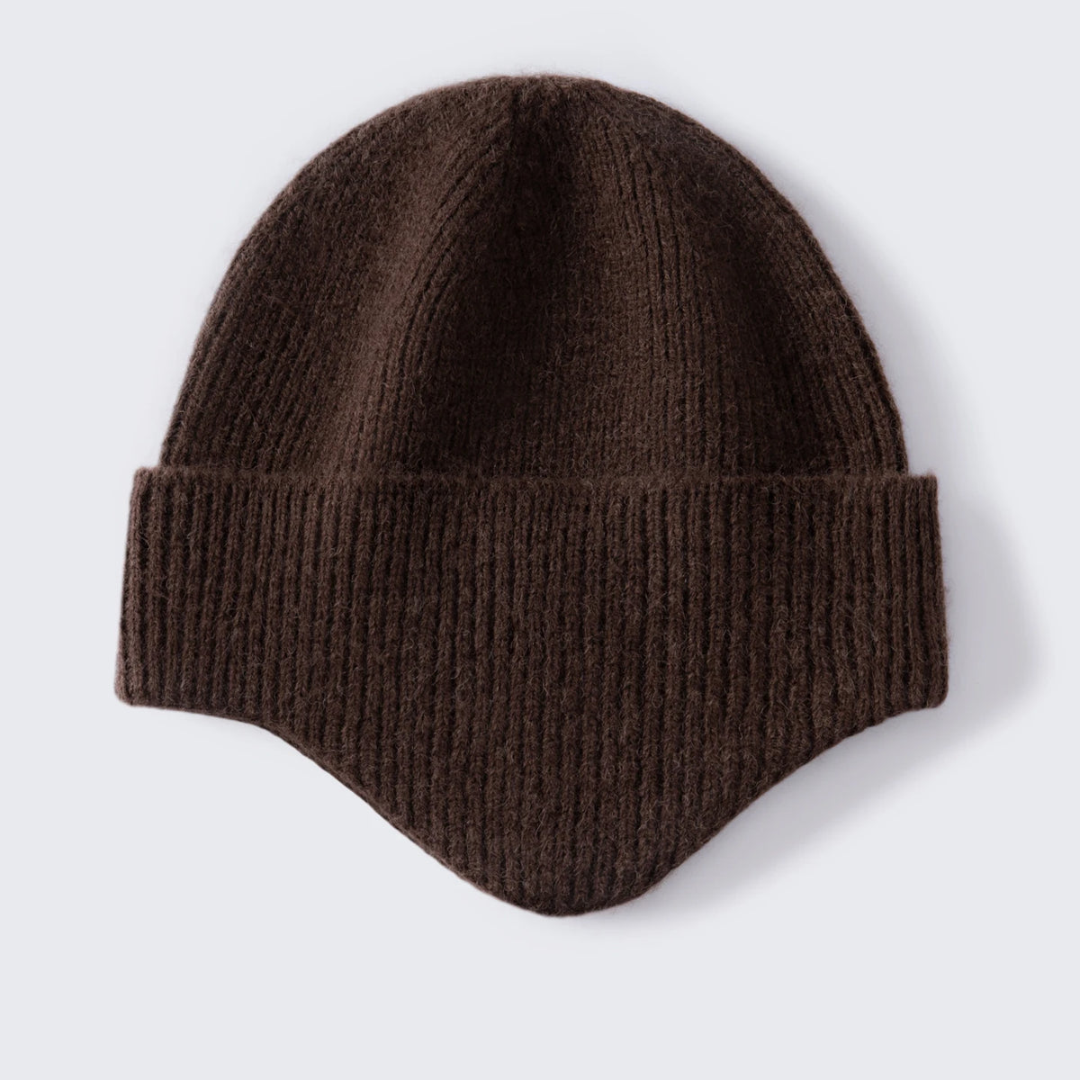 SHELTER BEANIE Gorro con Orejeras 90% Alpaca Fina 10% Cachemira, Calentador de Orejas de Lujo Sin Teñir, Gorro Tejido de Lujo, Calentador de Orejas de Puesta Rápida