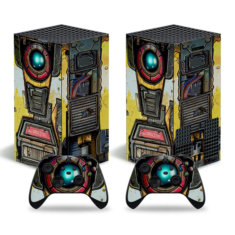 Para xbox series X pegatina de piel diseño de calavera roja calcomanía cubierta pieles de pvc para xbox series X pegatina de vinilo para xbox series X