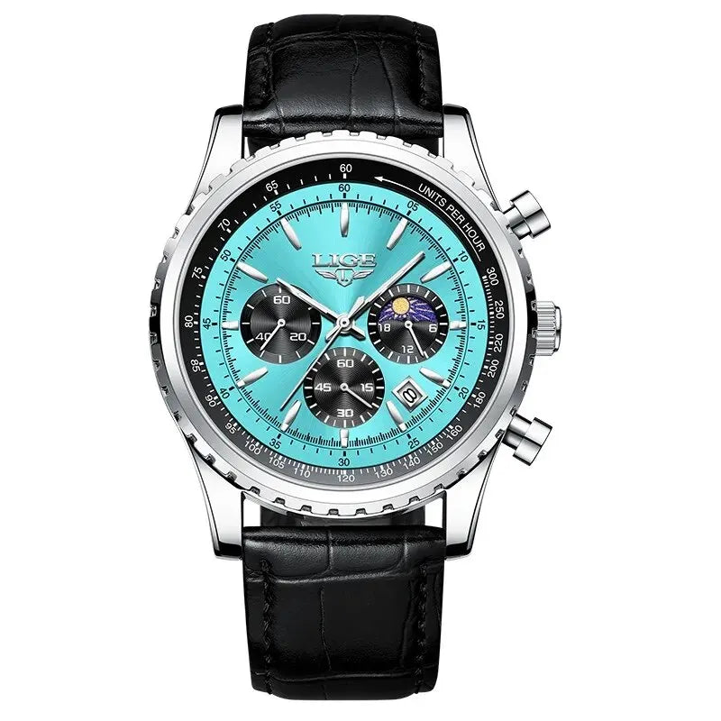 LIGE 2024 Top Brand Luxury New Men Watch Quartz Man Watches Waterproof Luminous Watch for Men Date Chronograph Sport Wristwatch