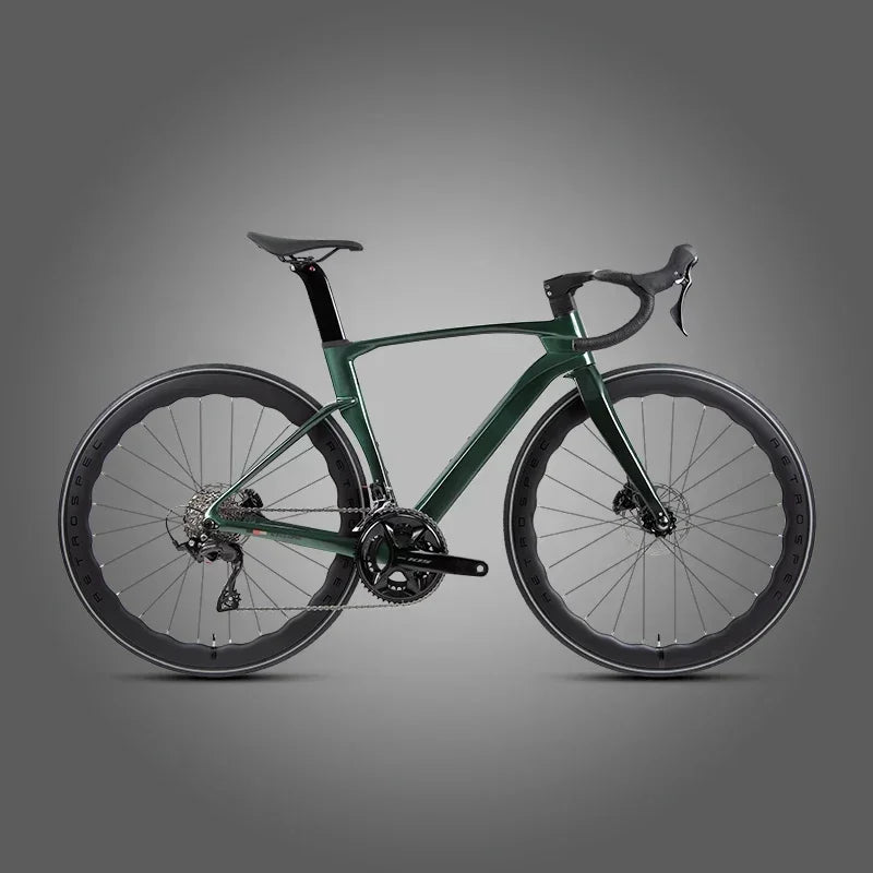 Bicicleta de ruta TWITTER CYCLONE 105, grupo R7120-24S, cableado interno totalmente oculto, fibra de carbono T1000, frenos de disco hidráulicos R7070