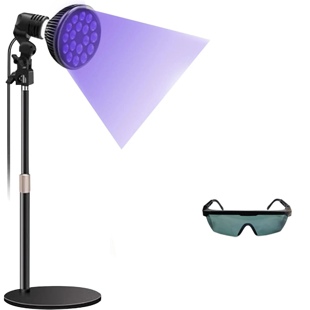 Lámpara de bronceado ultravioleta, lámpara Solarium de 54W para bronceado, cuidado de la piel corporal, 18 LED, cuidado de la piel para lámpara de luz de piel bronceada de 460nm y 480nm