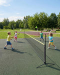 Juego de red de bádminton y pickleball ajustable en altura de 5,1 m – Portátil con bolsa, incl. 2 raquetas, 2 palas, 3 pelotas – Ideal para jardín, playa y actividades al aire libre