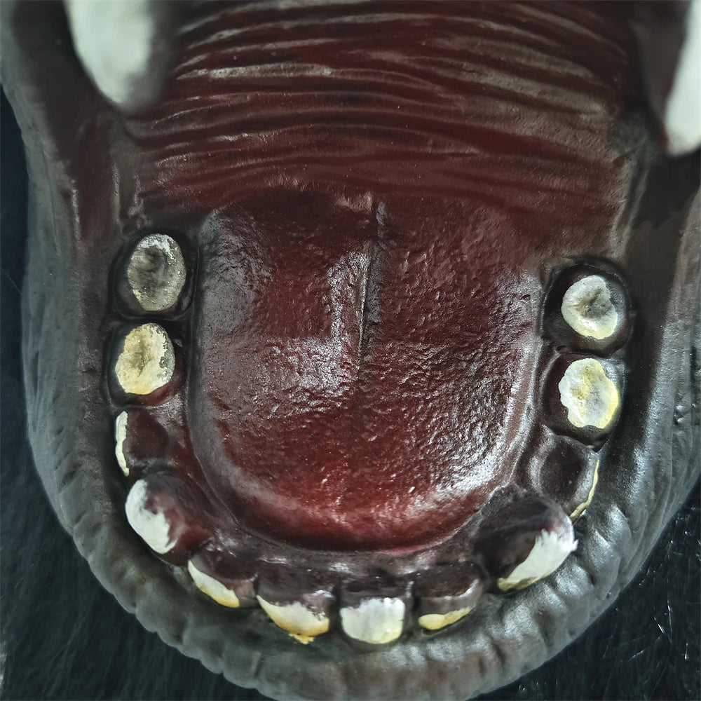 Máscara de gorila de King Kong vívida, máscara de látex de monstruo de terror con peluca, accesorio de disfraz de Halloween, decoración de Casa Encantada para fiesta de Carnaval