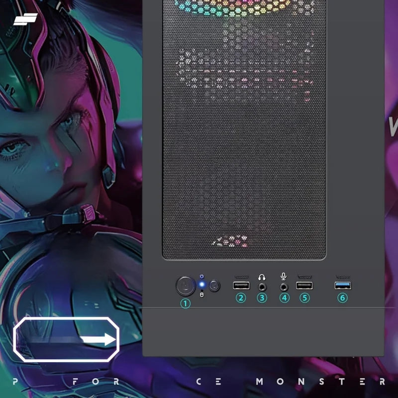 PC de Escritorio para Juegos, Ryzen 3 3200G 3.6 GHz, Radeon RX 580 16G GDDR5, 16G DDR4, SSD de 512G, WiFi de 600M, BT 5.0, Ventilador RGB