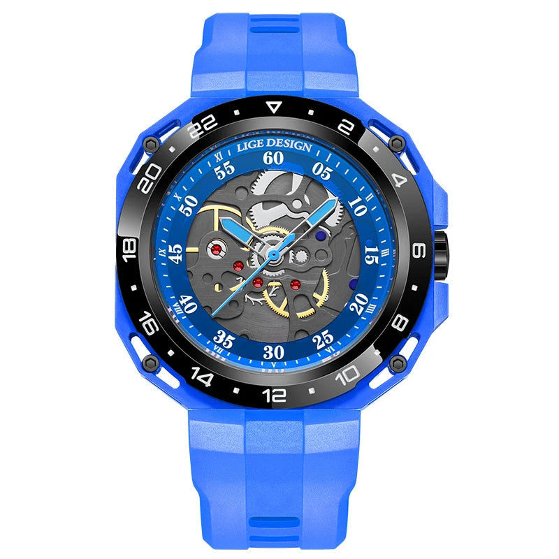Reloj de pulsera LIGE para hombre, de cuarzo, deportivo, de lujo, marca original, impermeable y luminoso.