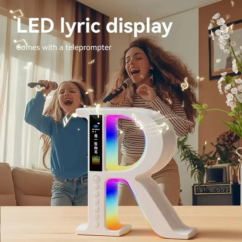 Altavoz Bluetooth Lenovo Cargador inalámbrico Multifuncional Color Atmósfera RGB Reloj de escritorio Luz nocturna Reloj digital LED Conexión de tarjeta