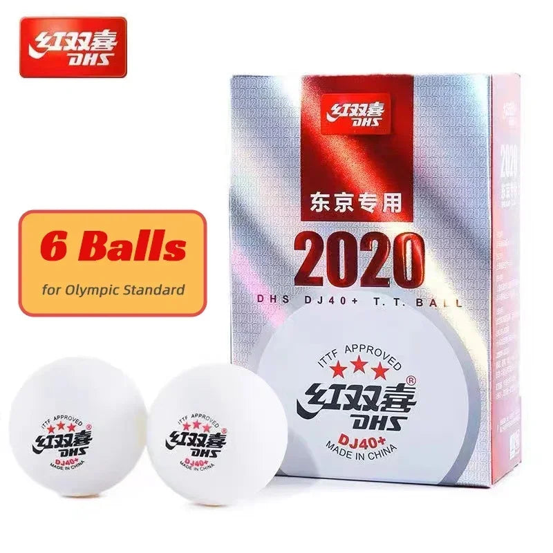 Pelotas de tenis de mesa originales DHS DJ40 +, pelotas de Ping Pong profesionales de 3 estrellas, pelotas DHS WTT ABS, nuevo Material