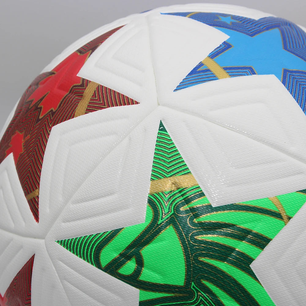 Nuevo balón de fútbol tamaño oficial 5 Material de PU hierba de alta calidad juego de partido de equipo al aire libre entrenamiento de fútbol fútbol sin costuras topu