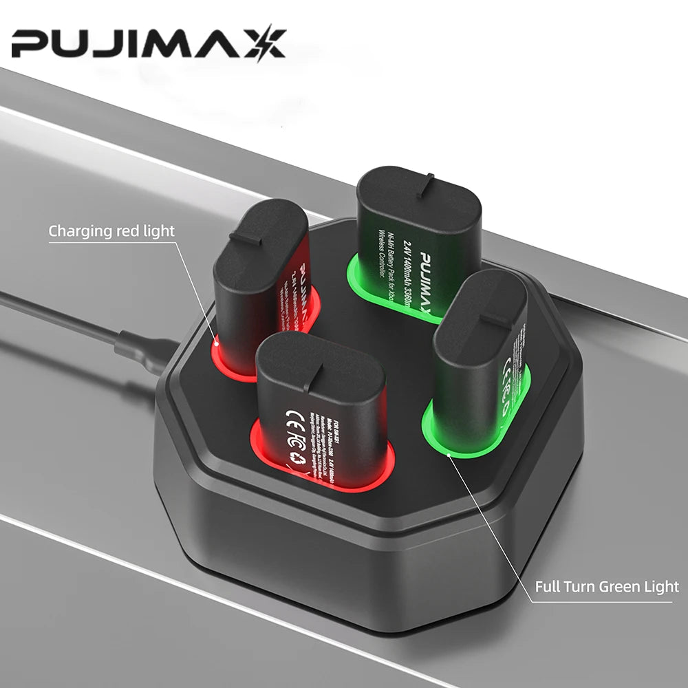 Paquete de baterías recargables PUJIMAX 3360mWh Ni-MH para XBOX Serie S/X y XBOX ONE S/X/Elite con cargador + cable de carga