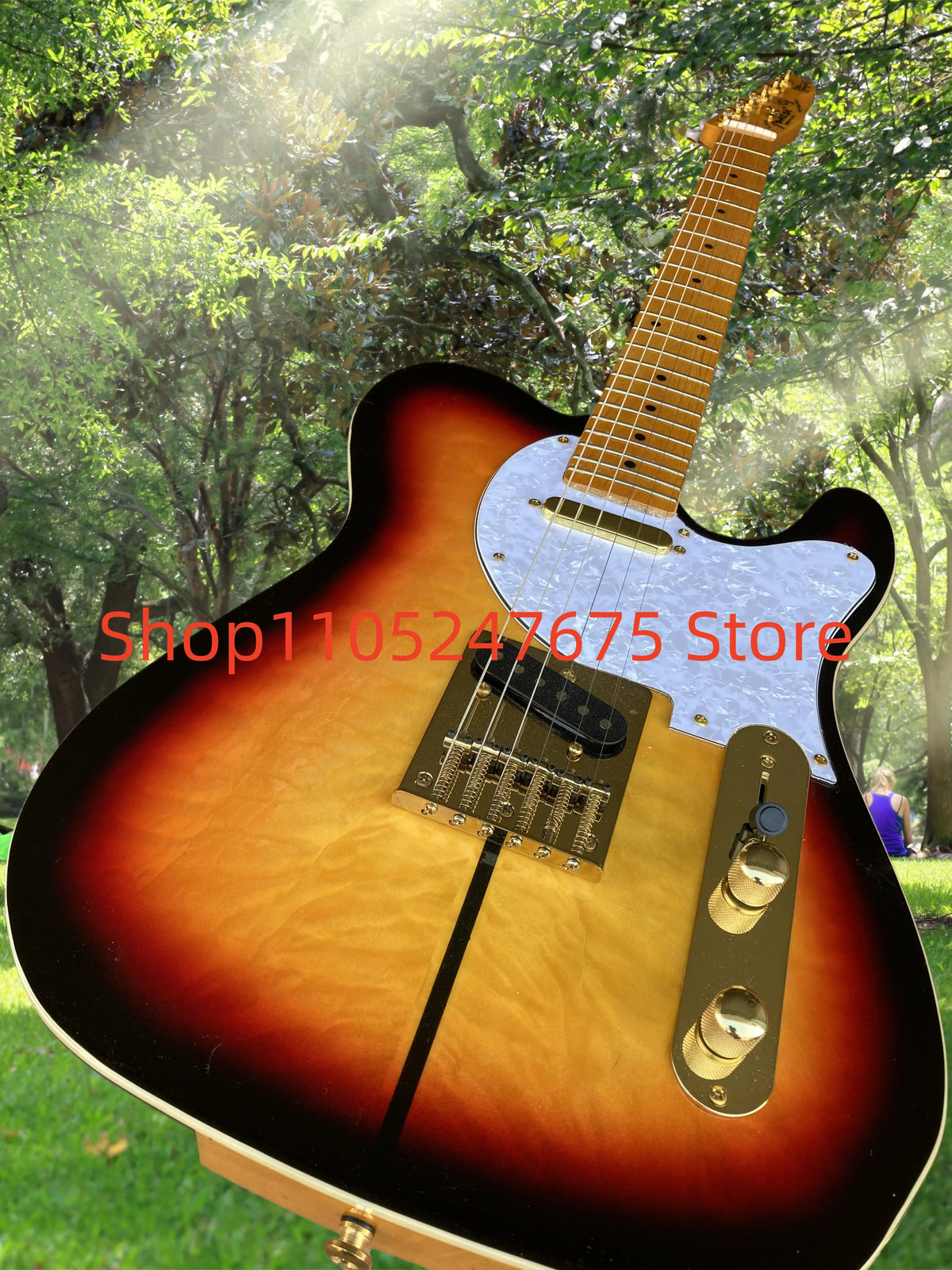 (Entrega en 25-35 días) En stock Guitarra eléctrica con cuerpo personalizado de caoba 05