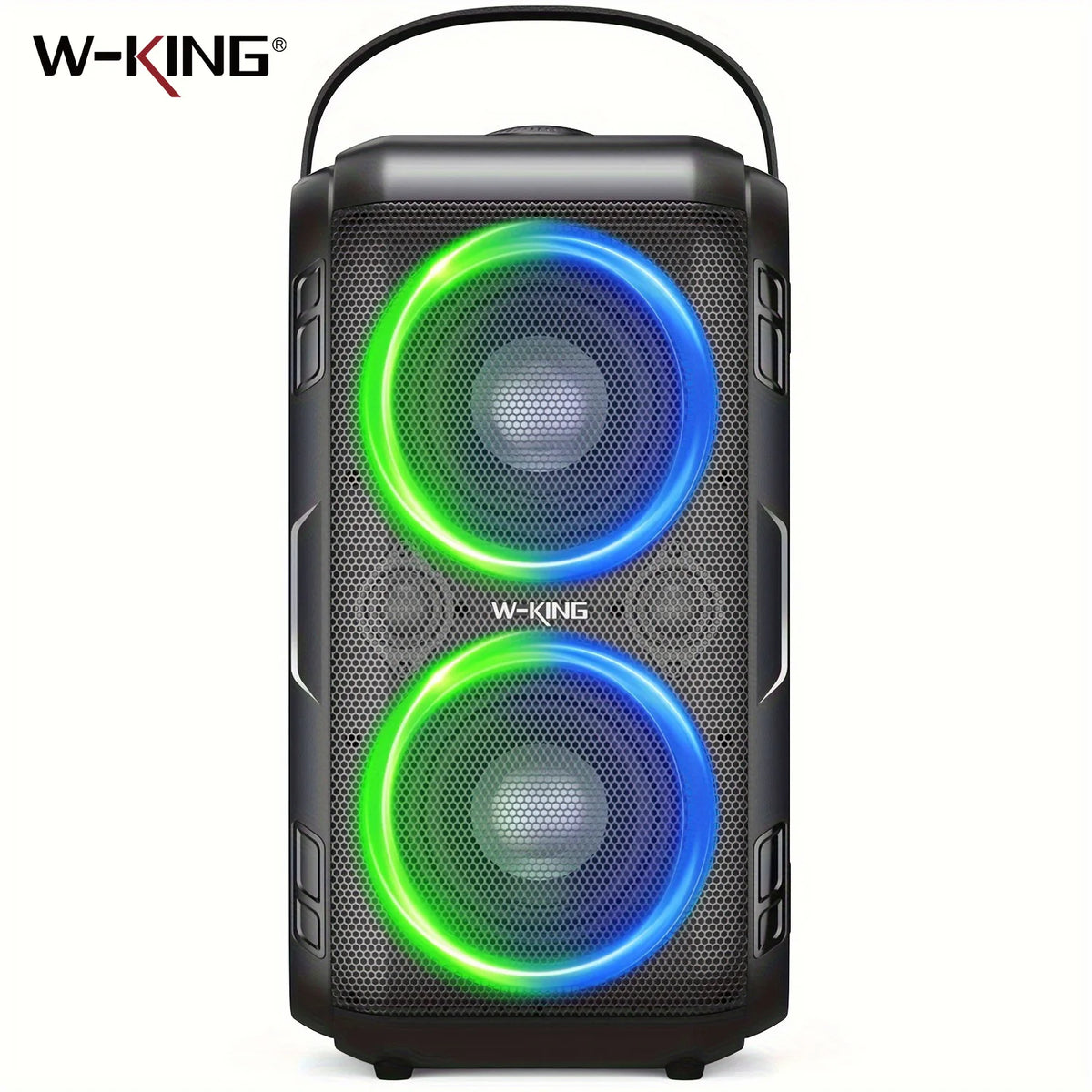 Altavoz portátil inalámbrico Bluetooth W-KING T9-2 80W RMS para fiestas con 4 transductores (2 woofers de 4,04"), sonido enorme de 105 dB, gran caja para fiestas