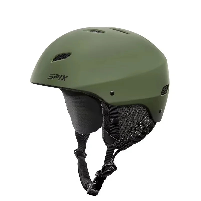 Cascos de esquí profesionales para deportes, ciclismo, patinaje, esquí, casco de nieve ajustable, cálido, a prueba de viento, transpirable, casco de seguridad para hombres y mujeres
