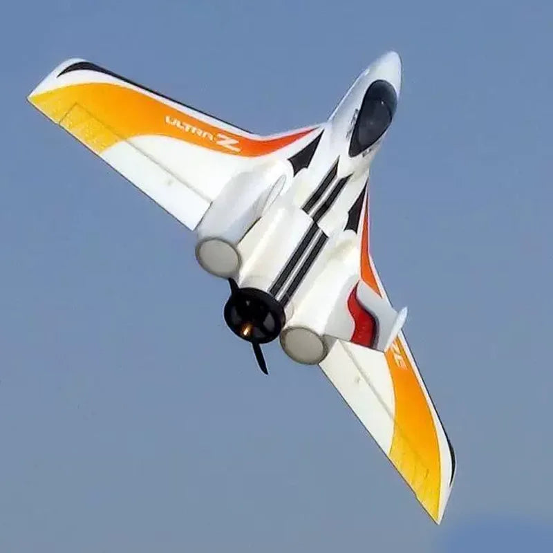 Avión Eléctrico RC Ultra Z Astro Delta Wing con Ventilador Canalizado de 64 mm, Propulsión Trasera, Ala Fija, Espuma EPO, Modelo de Avión de Carreras de Alta Velocidad