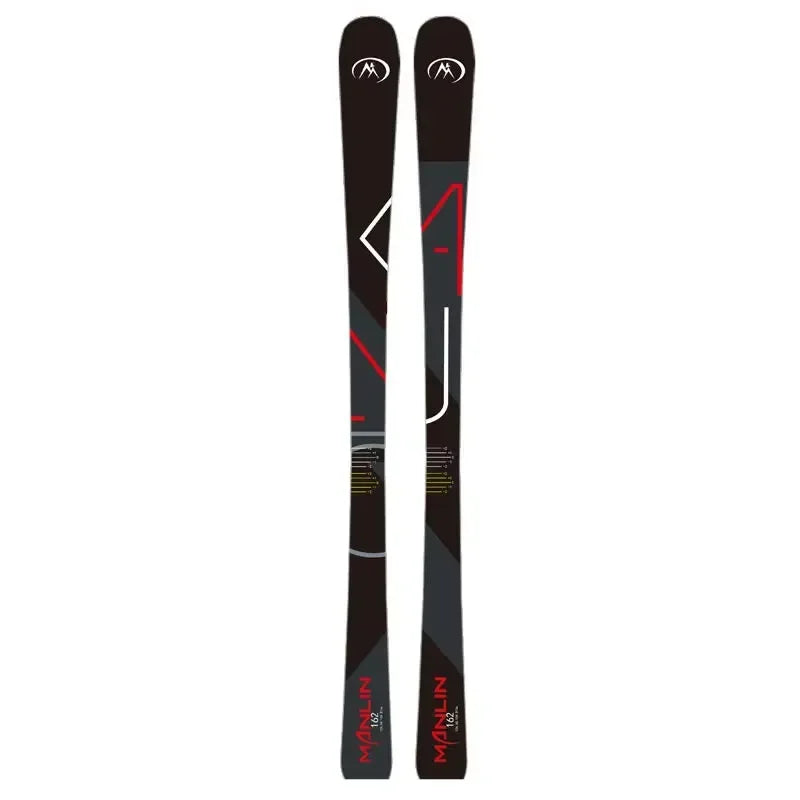 Nuevos Esquís Alpinos Freestyle de 133 cm para Niños, Construcción Ligera con Capuchón, Material de Madera, Fáciles de Manejar, para Todas las Montañas y Pistas
