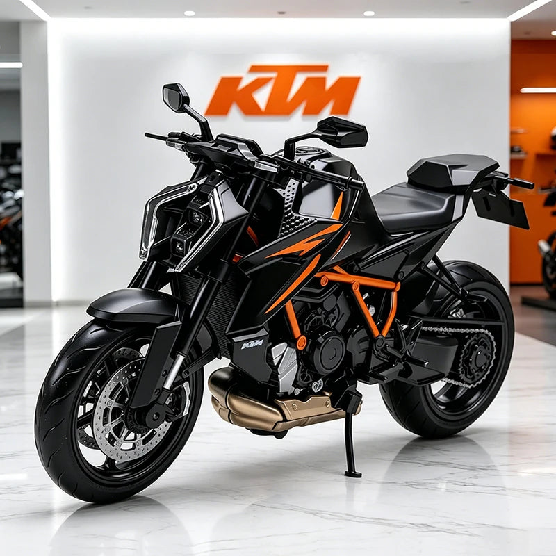 NEW 1/12 KTM RC1390 1390 Motorcycle Model Toy Vehicle Collection Autobike Shork-Absorber Off Road Autocycle Toys Car