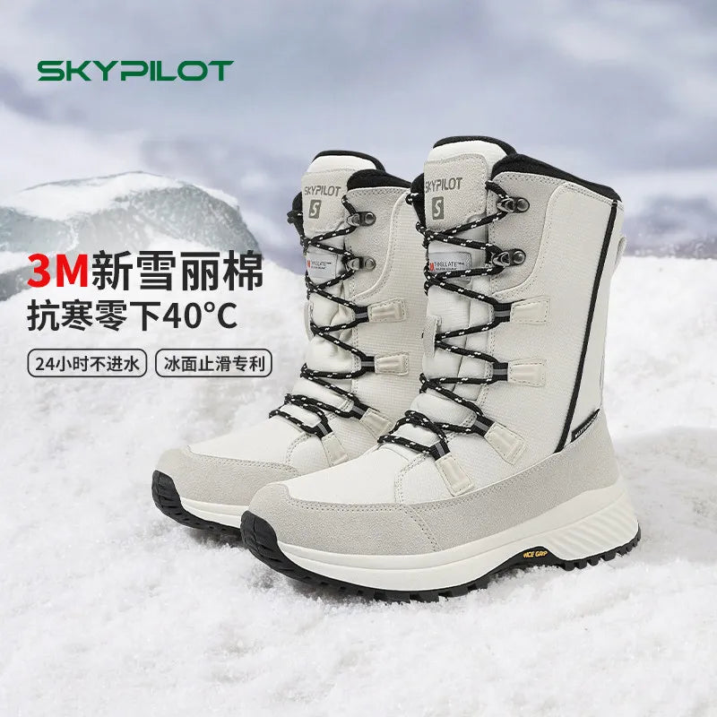 Botas de nieve Skypilot para hombre, zapatillas de senderismo de invierno, zapatillas altas, botas de esquí cálidas e impermeables, zapatillas de trekking para mujer