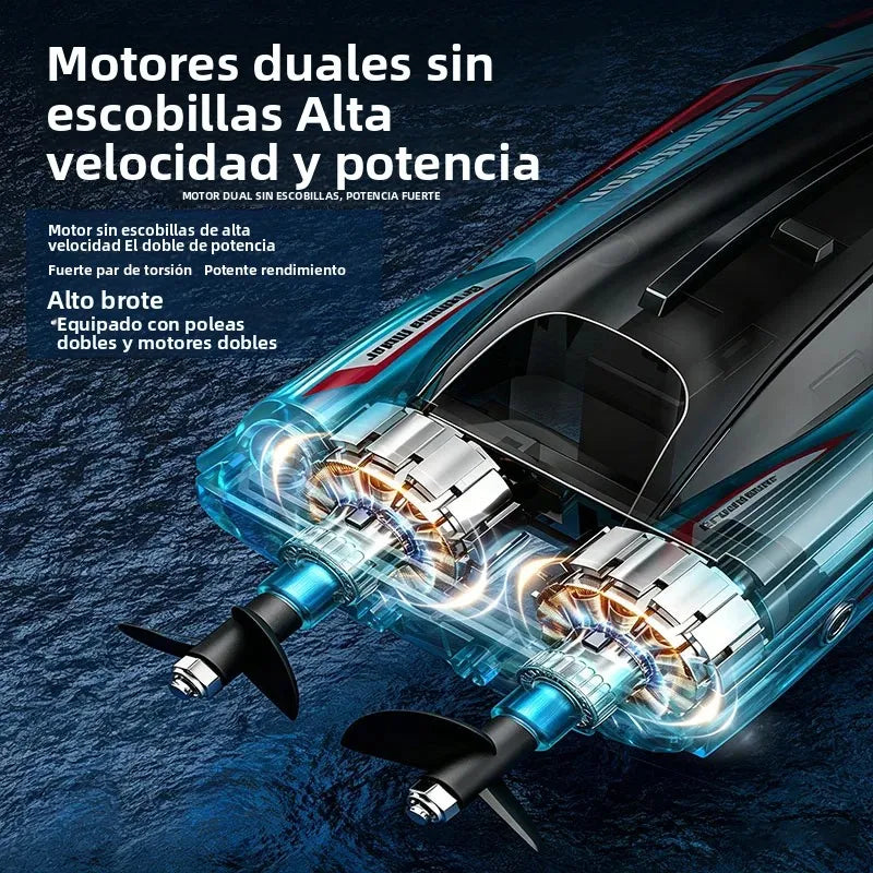 Nuevo barco de carreras a control remoto S25 de 2.4 GHz, juguete de lancha rápida de alta velocidad con motor sin escobillas, regalo para adultos, niños y adolescentes