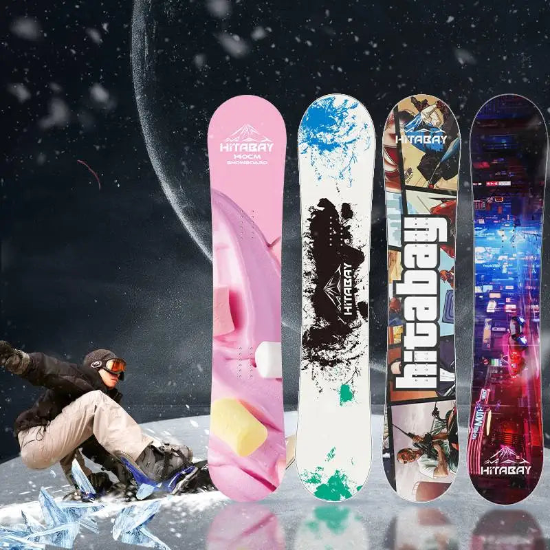Tabla de Snowboard Plana para Adultos de Uso Rápido, Equipo de Esquí Todo Terreno para Deportes de Invierno, Tabla de Esquí de Madera