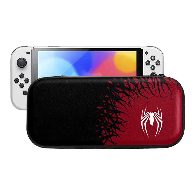 Bolsa de almacenamiento con temática de araña para Nintendo Switch, bolsa para consola Oled, funda protectora de viaje para transporte, accesorios de cubierta de caja NS JoyCon