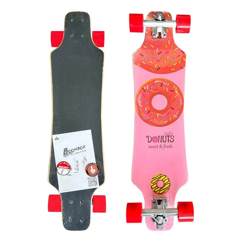 Monopatín profesional para adultos de 32x9,25 pulgadas, tabla de baile longboard, cepillo para niña, calle, camino de arce, velocidad hacia abajo, tabla de doble urdimbre para surf