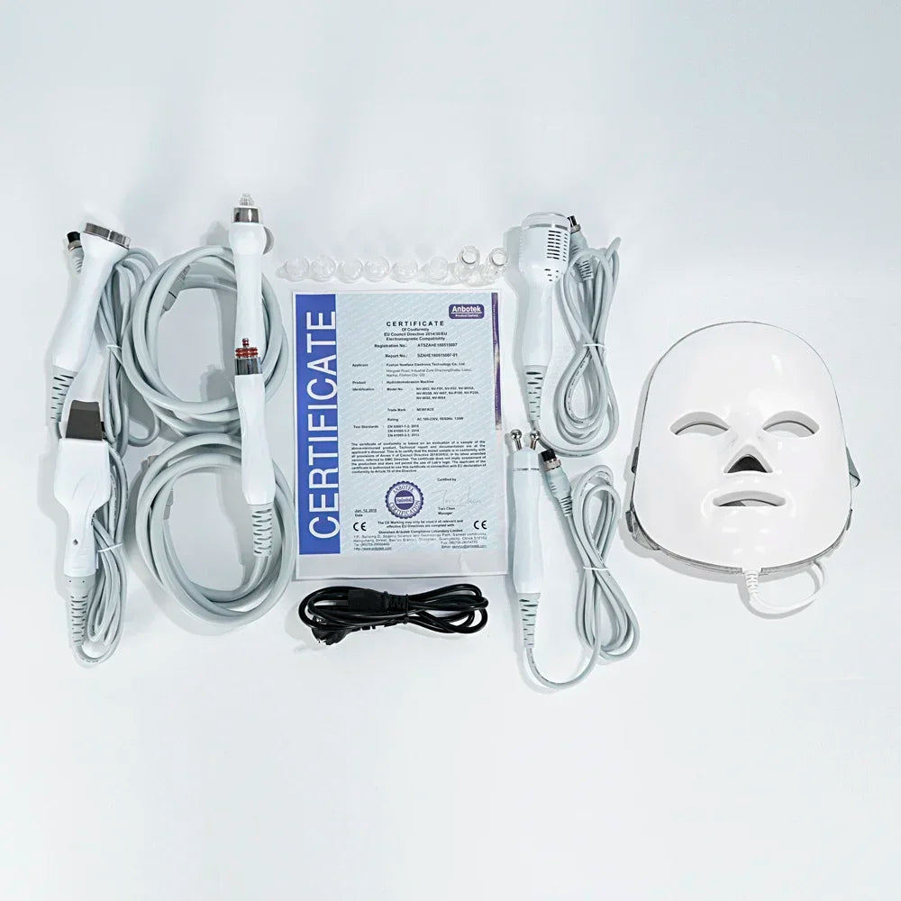 Skinterest 6/7 en 1 multifuncional agua Coagulationo Xyhidrógeno Micro molinillo H2o2 cuidado de la piel Facial y máquina de limpieza Beaut