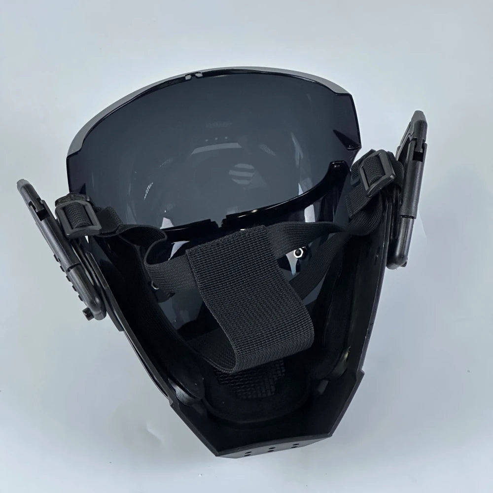 Máscara Cyberpunk para hombres, máscara LED de cuerno de buey, ropa técnica Punk futurista, Cosplay de Halloween, accesorios para fiestas y festivales de música