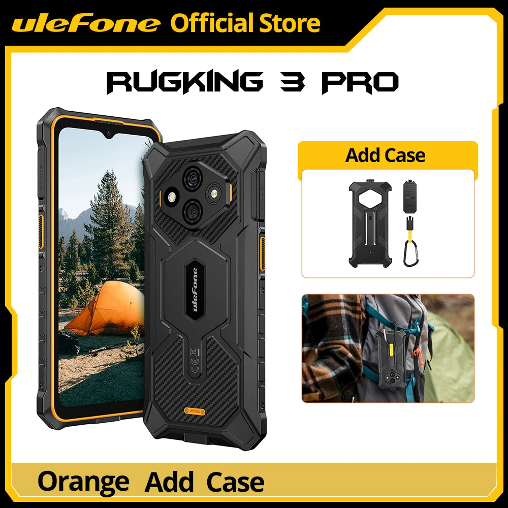 【Estreno mundial】Teléfono resistente Ulefone RugKing 3 Pro, 6.56", 120Hz, 5700mAh, Android 15, hasta 16GB RAM, 128GB ROM, NFC, 4G, global