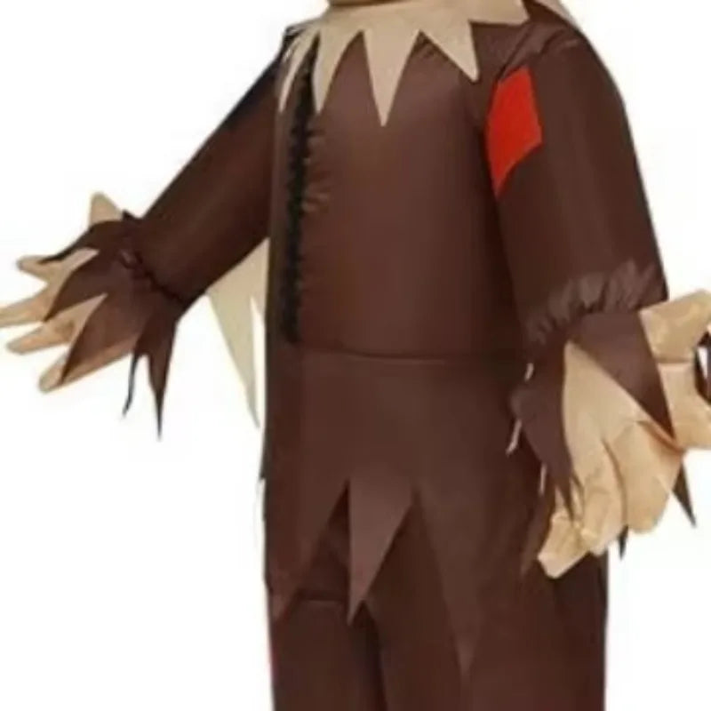 Disfraz inflable de espantapájaros de terror para Halloween, ideal para fiestas y reuniones. Disfraz de asesino de campo de trigo, perfecto para cosplay.