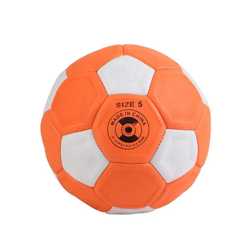 Balón de Fútbol Curvo de Gran Tamaño 3/4/5, Balón de Fútbol Recreativo con Líneas Curvas, Regalo para Jóvenes, Balón de Fútbol Naranja para Partidos, Balón de Fútbol con Efecto Curvo