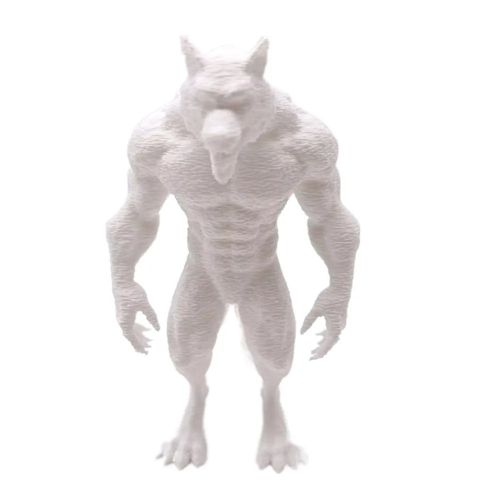 Estatuas de hombre lobo impresas en 3D, modelos artesanales realistas, estatuilla de hombre lobo, adornos de estatua de hombre lobo negro