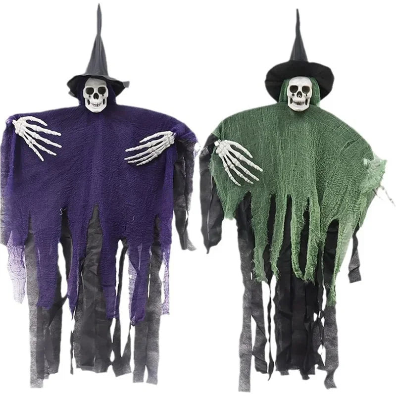 Decoración Colgante de Esqueletos Fantasma para Halloween, Esqueleto Volador de Halloween, Accesorio para Casa Encantada, Decoraciones para Fiestas
