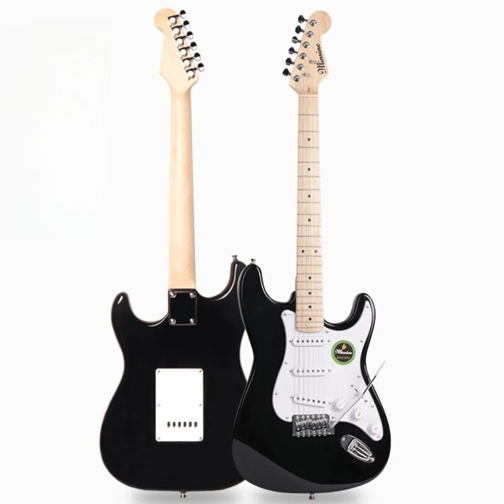 Guitarras eléctricas de madera de 39 pulgadas para principiantes, rendimiento, 22 trastes, instrumentos eléctricos de 6 cuerdas de alta calidad