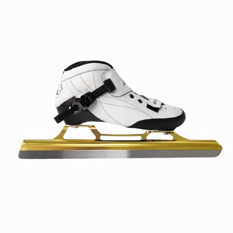 Patines de hielo CT de fibra de carbono, patines de velocidad, 380mm, 410mm, 430mm, 62, negro, azul, blanco, mujer, pista de campo