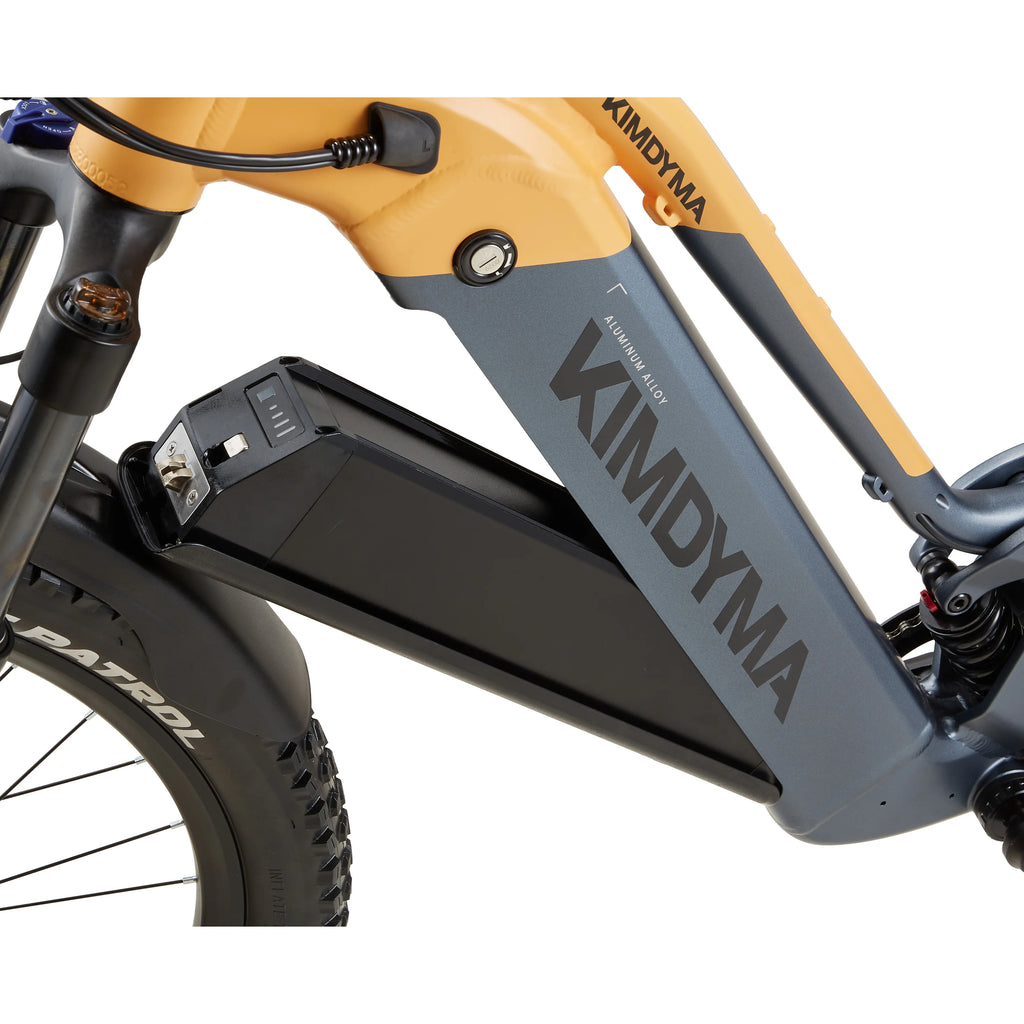 Bicicleta eléctrica KIMDYMA K02, motor de 250W, velocidad máxima de 25 km/h, batería de litio de 48V 20Ah, autonomía de 150 km, frenos de disco hidráulicos, sistema de transmisión de 9 velocidades, ruedas de 27.5 pulgadas, bicicleta de montaña eléctrica