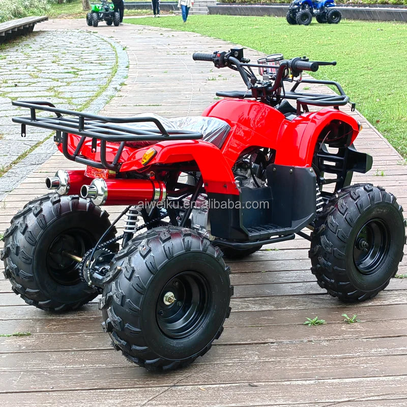 ATV Todoterreno de 125cc, Motocicleta de Cuatro Ruedas, Bicicleta de Montaña para Adultos, ATV Quad con Transmisión por Cadena, 125c