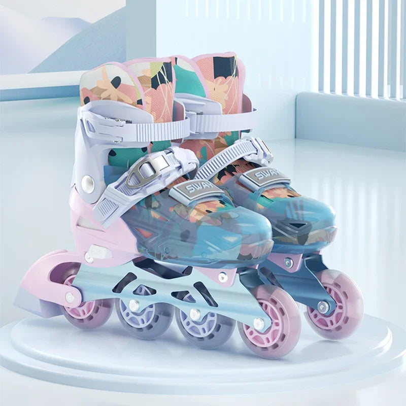 Patines de Ruedas Ajustables para Niños 2026, Tallas 26-41, Patines de 4 Ruedas para Niños y Niñas Principiantes, Calzado Casual